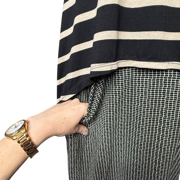 Alembika Layered Mixed Print Sleeveless‎ Midi Dress - Picture 3 of 6